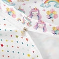 thumbnail image 4 of Metsweet Cartoon Unicorn Duvet Cover King, Kawaii Stars Rainbow King Bedding,3 Pieces,1 Duvet Cover and 2 Pillowcases, 4 of 6