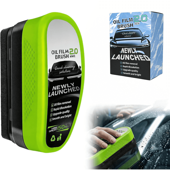 150ml Glass Cleaner,Quickly Removes Oil Film, Anti-Fog and Rainproof, Clean and Streak-Free, Reusable, Suitable for Car Interiors, Etc.