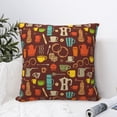 thumbnail image 4 of Pofeuu Retro Coffee Print Double-sided plush pillowcase Square Throw Pillow Covers Pillows Cover for Living Room Bedroom Sofa Couch Cushion Cover（No pillow core）-22"x22", 4 of 7