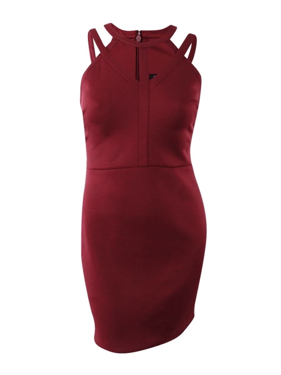 guess caged scuba bodycon dress