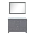thumbnail image 2 of Dark Grey Bath Vanity With Marble Top And 46 In. Mirror - Stain- Surface Soft Close Two Cabinets, Six Drawers For Clever Storage Exquisite, 2 of 6