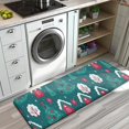 thumbnail image 3 of Dark Teal Christmas Village Pattern Kitchen Rug Mat,Kitchen Runner Rugs Non Skid Washable,Decorative Kitchen Floor Mats for Kitchen,Sink,Laundry,17"x47.2", 3 of 7
