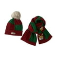 thumbnail image 2 of NAISIBABY Boys Girls Beanie Hat and Scarf Set, Soft Thicken Warm Christmas Graphic Kids Winter Knitted Set 2-Piece Red 1-6T, 2 of 6