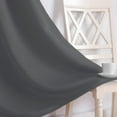 thumbnail image 3 of Homi Drapes 100% Blackout Curtain Triple Pinch Pleat Thermal Insulated Room Darkening Spill Proof Machine Washable Window Treatment Panels (1 Panel, 52x108, Dark Grey), 3 of 8