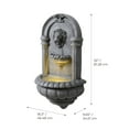thumbnail image 3 of Teamson Home Tiered Lion Outdoor Water Fountain–LED Light with Built-In Electric Pump & Simple Setup, Natural Stone, 3 of 15
