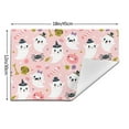 thumbnail image 3 of XMXT Woven Placemats Set of 6, Cute Ghosts Pink Stain Resistant Table Runner Anti-Skid Place Mats for Dining Table, 12 x 18 inches, 3 of 6