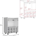 thumbnail image 3 of 8-Bottle Rack, Double Glass Storage Unit | For Primary Living Areas, Effortless Movement in Home, 3 of 3