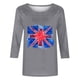 thumbnail image 4 of Fiudx Ofertas de La Semana Blusas de Manga 3/4 para Mujer, Camisa con Estampado Vintage, Informal, Manga 3/4, Cuello Redondo, Blusa Estilo Túnica Boho, 4 of 4