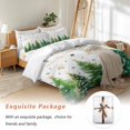 thumbnail image 7 of Frohe Weihnachten Bedding Duvet Cover Set Full Size 4 Pieces Christmas Tree Snowflake Winter White Bedding Set with Zipper Closure, 1 Comforter Cover 86x86 Inches 1 Flat Sheet & 2 Pillow Cases, 7 of 7