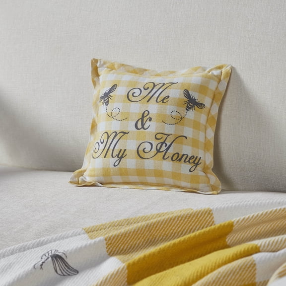 VHC Brands Buzzy Bees Me & My Honey Pillow 9x9