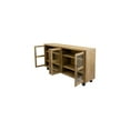 thumbnail image 3 of Yosemite Home Decor Cahya Large Teak Cabinet - Wood Sideboard with Glass Doors & Soft Close, 3 of 6