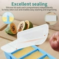 thumbnail image 2 of TINANA Silicone Freezer Tray with Lid 2 Pack, 1 Cup Freezing Food Molds, Make Perfect Soups, Extra Large Ice Cubes for Meal Prep, Sauces, Soups, Stews, Broths, Oven and Dishwasher Safe-Azure, 2 of 6