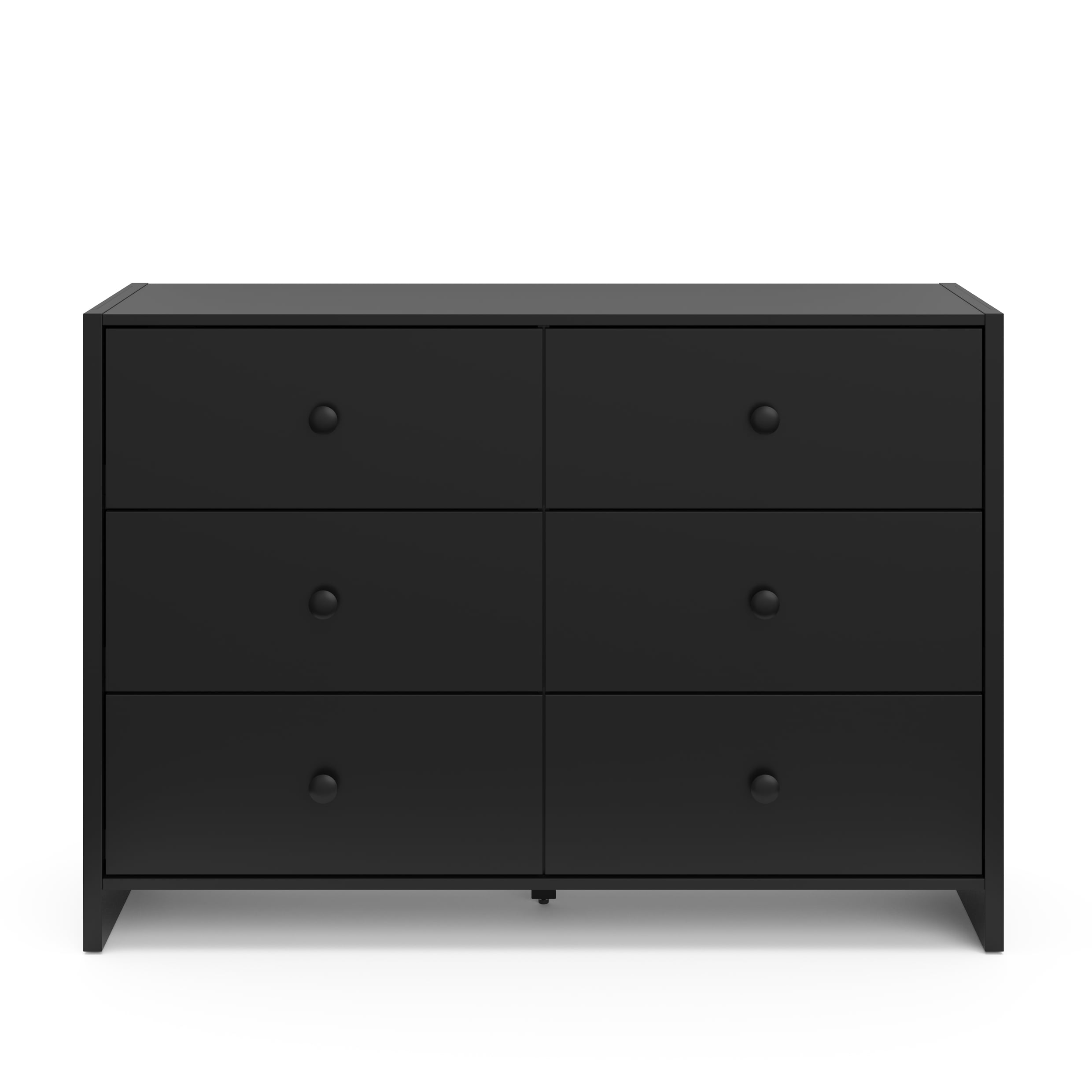Storkcraft Calabasas 6 Drawer Nursery Double Dresser, Black