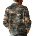 thumbnail image 4 of Hearthz Men's 1/4 Zip Up Pullover Long Sleeve Mock Neck Men's Sweatshirt Camo Waffle Knit Casual Polo Half Zipper Pullover Men, 4 of 5
