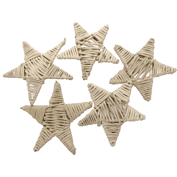 5063 Medium Vine Chew Stars Pk5 M&M Bird Toys- Natural Shredding Chewable Woven Foot Toy