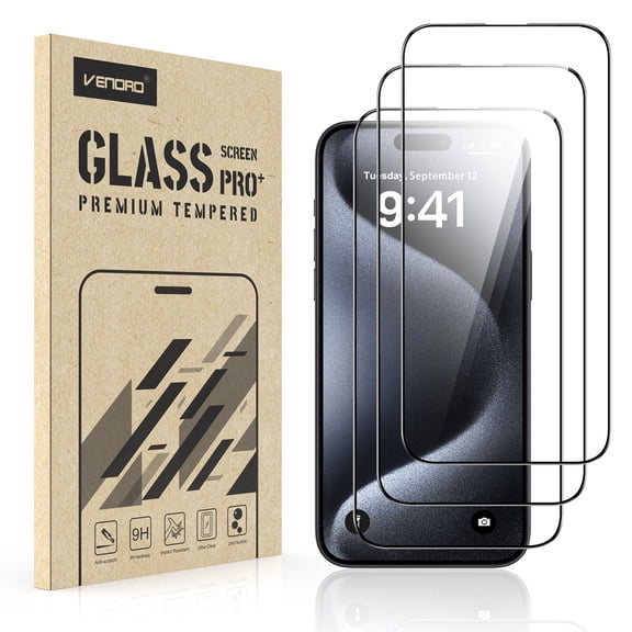 Innens 3Pcs Screen Protector for iPhone 15 Pro Max/15 Pro/15 Plus