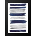 thumbnail image 2 of Prime, Marcus 11x14 Black Modern Framed Museum Art Print Titled - Indigo Paint Streaks, 2 of 5