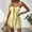 Yellow, variant on Mqqzkk Womens Summer Short Rompers Cute Loose Tie Front Jumpsuit Casual V Neck Wide Leg Hem Tassl Beach Overalls