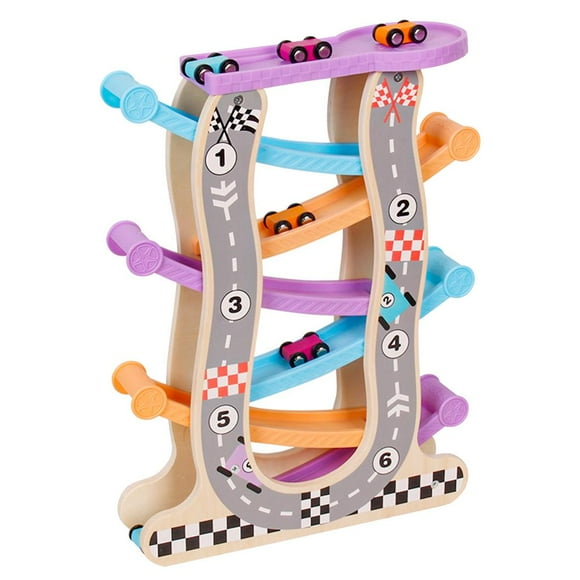 kusrkot Baosity Wooden Train Set for Kids Tracks Set with 6pcs Train Cars Best Gift