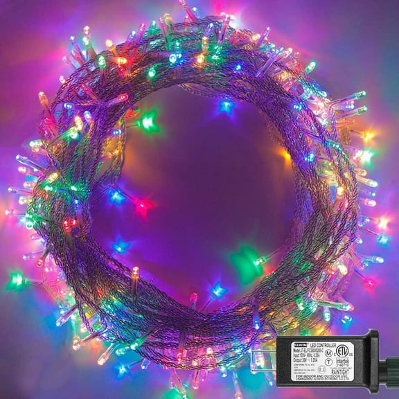 Christmas String Lights Outdoor/Indoor, 33FT 100 LED 8 Modes Extendable Fairy Lights Plug in Twinkle Lights for Xmas Tree Holiday Party Garden New Year Decorations
