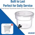 thumbnail image 5 of Round Beverage Dispenser Drink Dispenser with Spigot for Catering, Plastic, 3 Gallons, Clear, 5 of 6