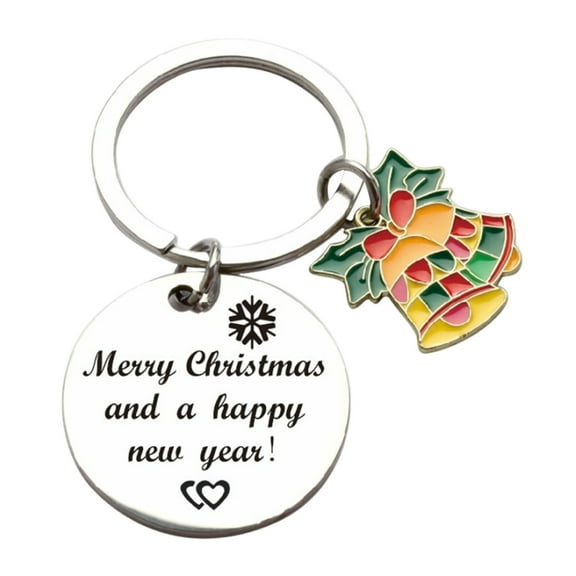 LACKUST Stainless Steel Santa Tree Star Keychain,Clearance Keychains Rings for Keys for Men Women for Car,Christmas and New Year Gift,C