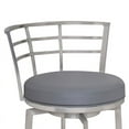 thumbnail image 4 of Home Square Viper 30" Faux Leather Bar Stool in Gray - Set of 3, 4 of 5