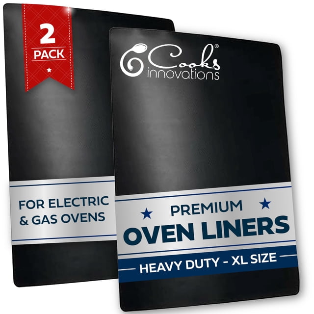 Cooks Innovations Non-Stick Oven Protector Mat - 2 Heavy Duty Nonstick Oven Rack Liners to Protect Convection, Electric, Gas, & Microwave Ovens - BPA