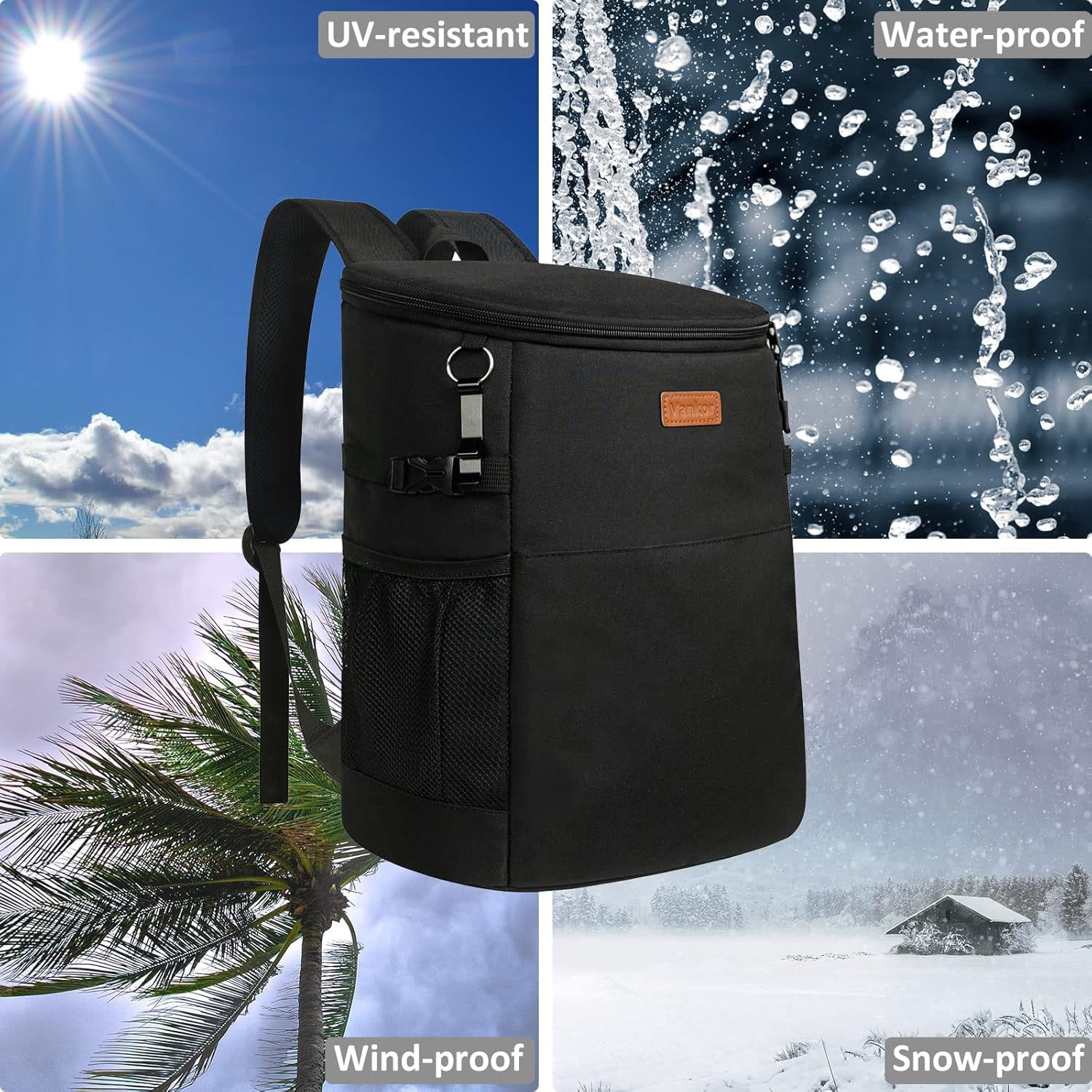 Camping Cooler Backpack 30 45 Cans, Soft Backpack Coolers Insulated Leak Proof Travel Cooler Bag Waterproof Lunch Picnic Beach Work Trip Thermal Bag Drink Beverage Beer Bag Cooler