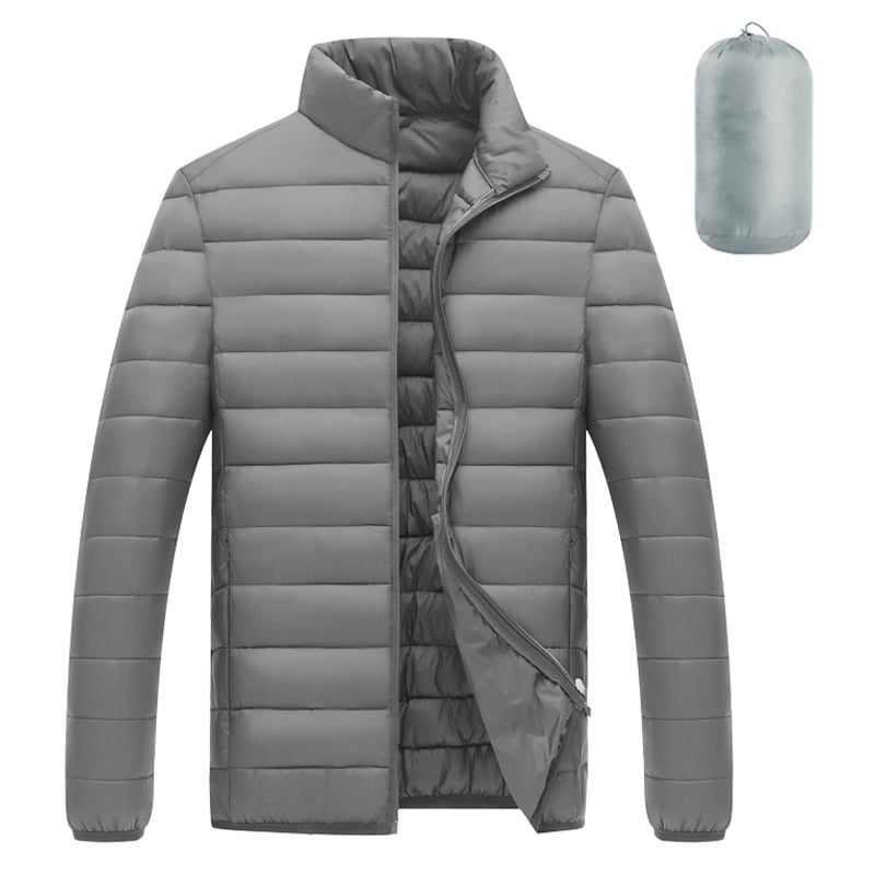 Generic Mens Winter Full-Zip Puffer Down Coat Lightweight Down Jackets 