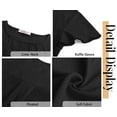 thumbnail image 6 of Fantaslook Pleated Blouses for Women Dressy Casual Tops Business Work Shirts Ruffle Sleeve Crew Neck Summer Outfits, 6 of 8