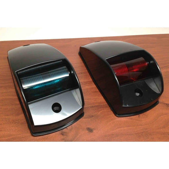 Pactrade Marine Boat Pair Navigation Light Red And Green Side Mount Festoon Bulb