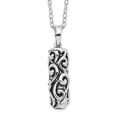 thumbnail image 6 of Sterling Silver Antiqued Cylinder Remembrance Ash Holder 18in Necklace and Pendant, 6 of 7