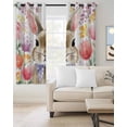 thumbnail image 2 of Easter Bunny Blackout Curtains for Bedroom Living Room Darkening Curtains 96 Inches Long Spring Tulips Vintage Botanical Pastoral Window Curtain 2 Panels Set Window Treatment Grommet Drapes 52"x96", 2 of 9