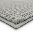 thumbnail image 2 of Mohawk Home Homespun Plush Fade/Stain Resistant Non-Slip Machine Washable Bath Rug, Silver, 2' x 5', 2 of 6