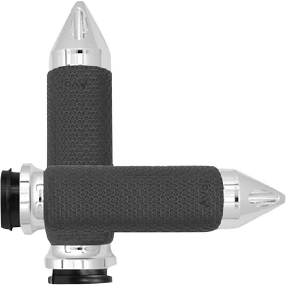 Avon Grips MF-63-CH-FLY-SP Memory Foam Grips with Spike Ends - 1.375in. - Chrome
