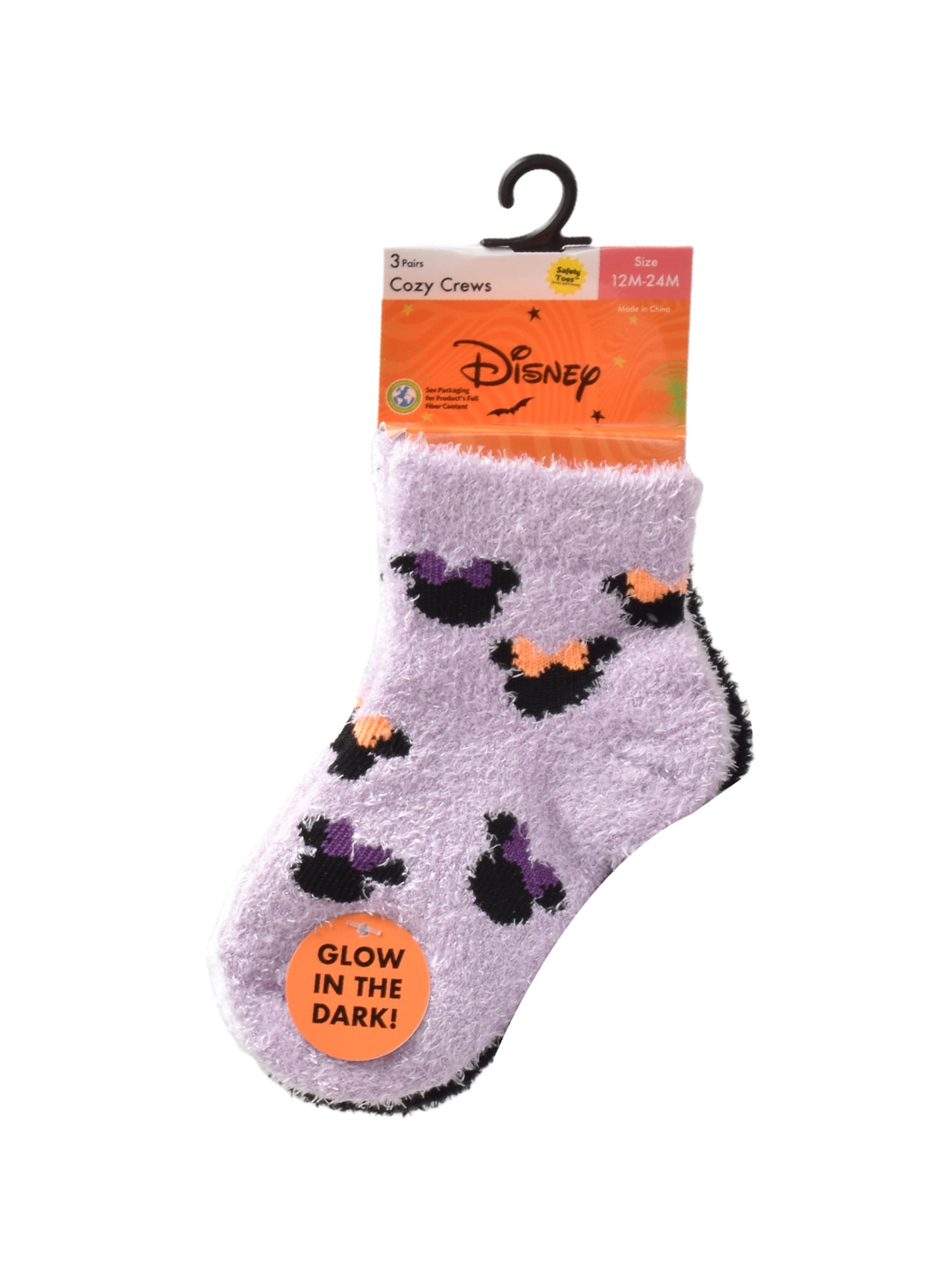 Character Halloween Cozy Quarter Socks, 3- Pack, Sizes 12M- 5T