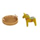 thumbnail image 1 of Cestas de almacenamiento,Cestas de almacenamiento de cocina tejidas con asas hechas a mano,Cestas de pan redondas Bandejas para servir Rectángulo,Figura de escritorio,Estatua de caballo, 1 of 8