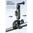 thumbnail image 6 of Quick Release Action Camera Clamp Mount - Bigcan 360° Aluminum Handlebar Adapter with Dual Ball Head for GoPro Hero 13/12/11/10/9, Bike Motorcycle Tree Rail Use, 6 of 10