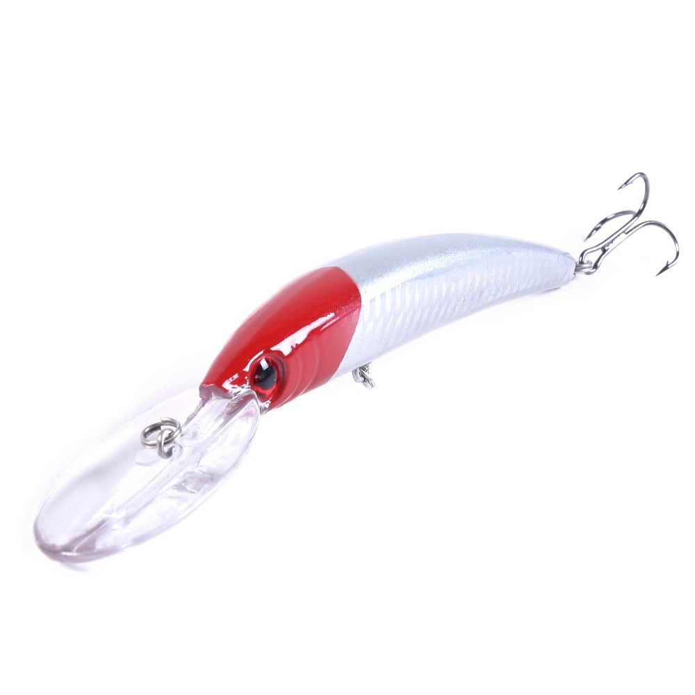 HENGJIA Fishing Lures Large Hard Bait Minnow VIB Lure with Treble Hook Life-Like Swimbait Fishing Bait Popper Crankbait Sinking Lure for Bass Trout Walleye Redfish