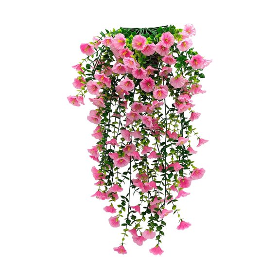 Artificial Silk Flower Vine Wall Hanging Basket for Home Wedding Garden Decor - 1 Piece