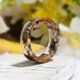 thumbnail image 2 of Anillo de dedo transparente con flores secas de madera para mujer, joyería creativa, regalo de cumpleaños, 2 of 4