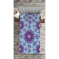 thumbnail image 3 of Ambesonne Purple Mandala Quilted Bedspread Set 2 Pcs, Mosaic Fractal, Twin Size, Sky Blue Mauve, 3 of 3