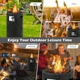 thumbnail image 6 of Costway 16.00" x 16.00" 30,000 BTU Propane Powder Steel Stainless Steel Fire Pit with Weatherproof, 6 of 12
