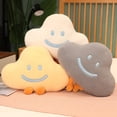 thumbnail image 2 of INS Soft Cute Smile Clouds Pillow Girly Room Decor Korean Style Fat Clouds Plush Toy Cushion Sleeping Pillow for Girl Child GiftGreen42x30cm Deng Xun unisex, 2 of 2