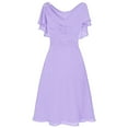 thumbnail image 4 of JBXKXYW Dress for Women Women formal Wedding Bridesmaid High-Waist Party Ball Prom Gown Cocktail Dress Polyester Coolcasual Women Drsses Sundress Sun Dress (Purple,L), 4 of 4