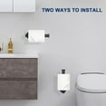 thumbnail image 3 of IVV Toilet Paper Holder,Matt Black,Wall Mount,Upgraded Adhesive Toilet Paper Roll Holder,no Drilling,Bathroom/Rv/Washroom, 304 Stainless Steel, Rustproof (Matte Black, 1 Piece), 3 of 10
