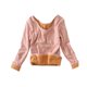 thumbnail image 1 of Guardurnaity Ropa interior térmica de mujer de 40-70kg, calentador de terciopelo cálido para mujer, Base cómoda suave, cuello , Tops básicos, Prendas para la parte del cuerpo Rosado, 1 of 6