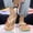Beige Color, variant on Men's Color Striped Thick Sole Flip Flops Summer Outdoor Non-Slip Soft Sole Sandals Trendy Color Block Beach Shoes