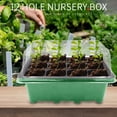 thumbnail image 2 of Holloyiver 1 Packs Seed Starter with Humidity Dome (12 Cells Total Tray) Growing Starting Seed Starting Trays Plant Starter and Base Mini Greenhouse Germination Kit, 2 of 6